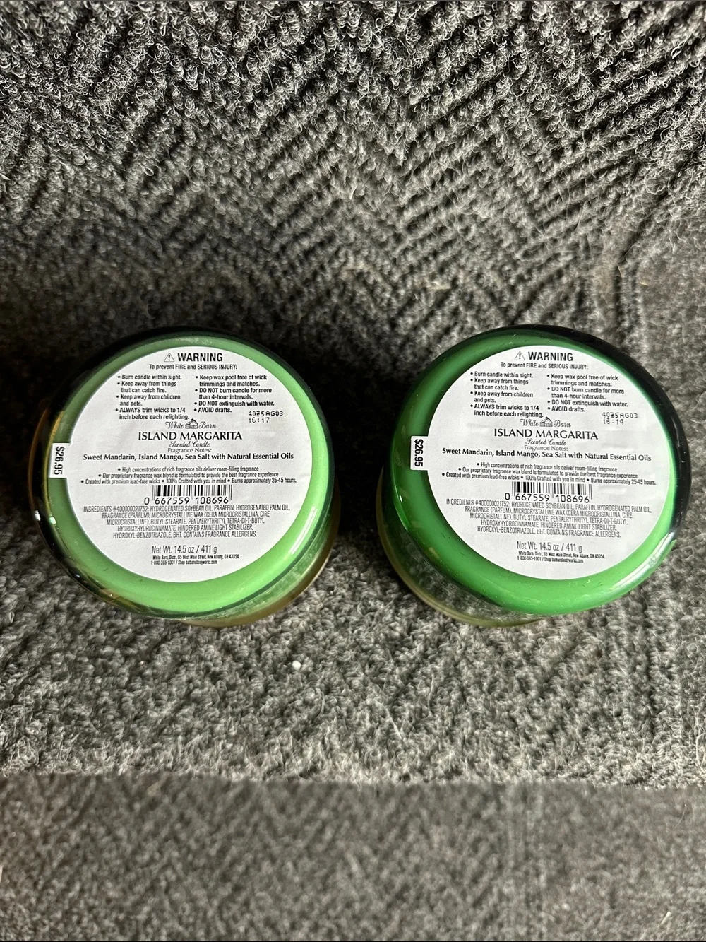 White Barn Island Margarita 3 Wick Candle